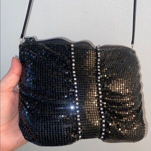 Elegant Black Sequin Shoulder Bag